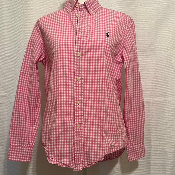 Ralph Lauren Blue Label Tops - Ralph Lauren Pink Gingham Women's Shirt
